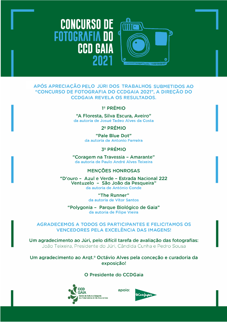 CONCURSO DE FOTOGRAFIA DO CCD GAIA 2021