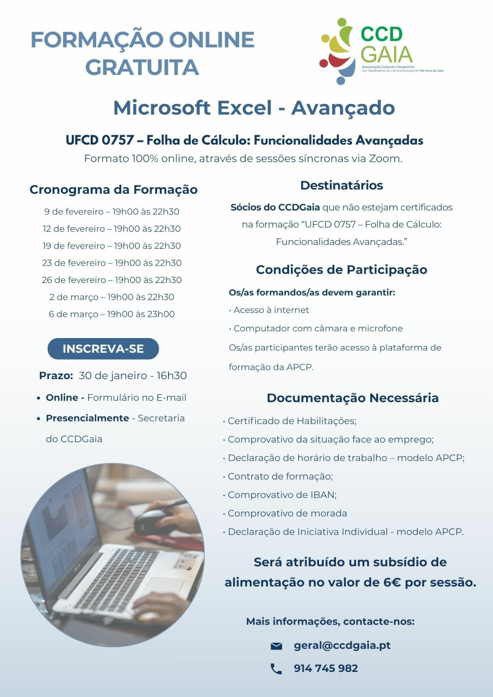 Formação Online: Microsoft Excel Avançado